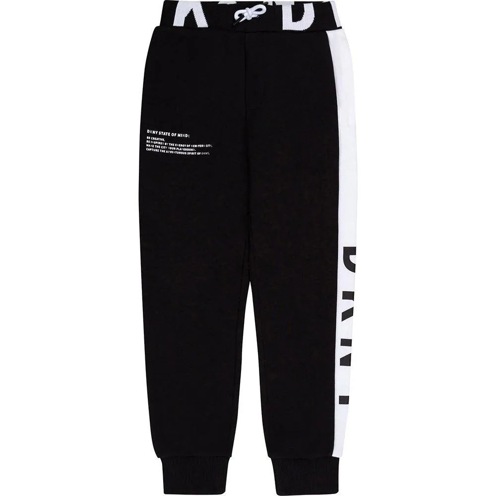 Jungen Schwarze Jogginghosen mit Seitenlogo