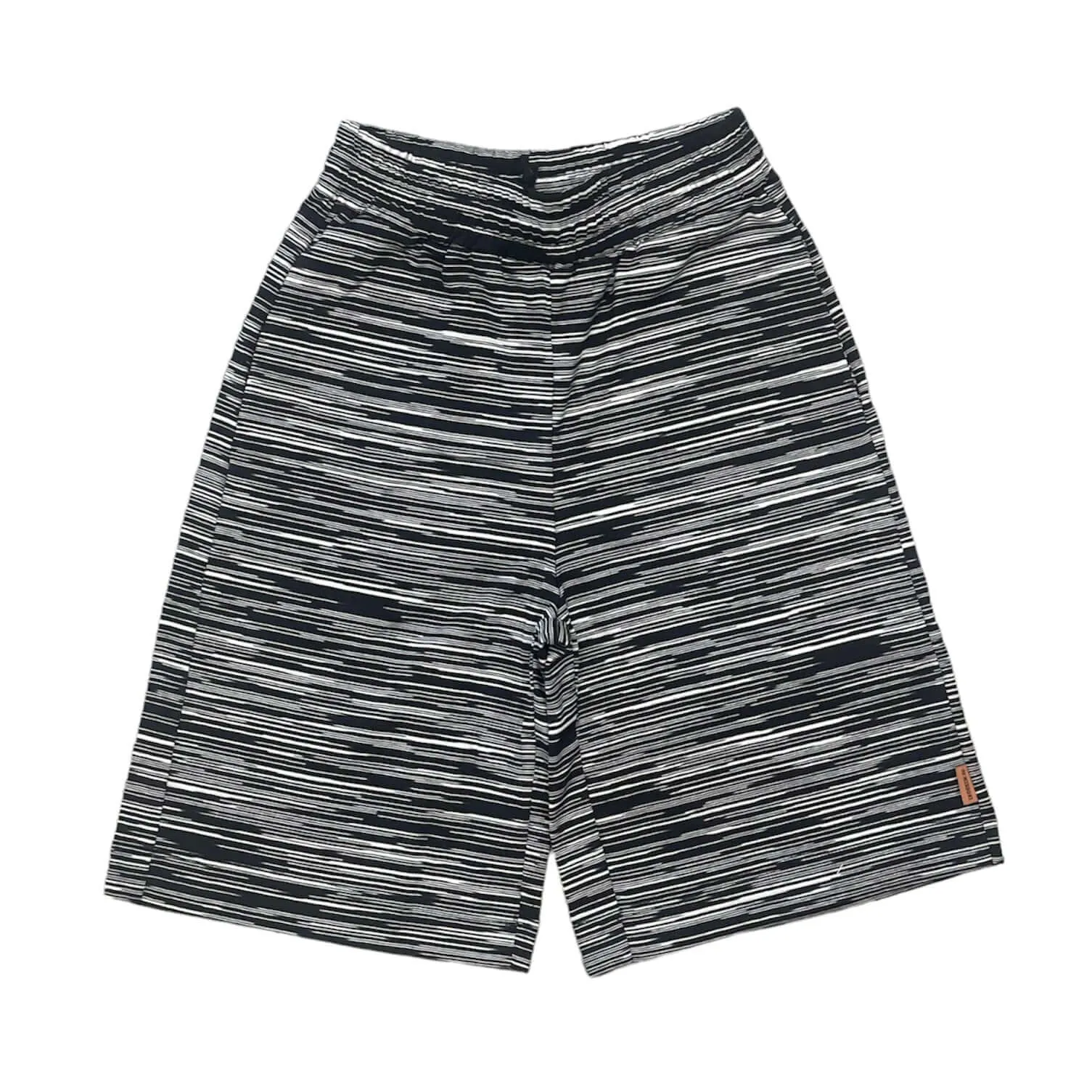 Jungen Schwarz Gestreiftes Jersey Short