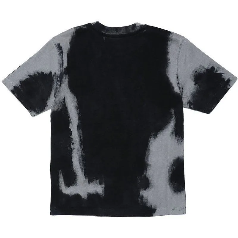 Jungen Schwarz Tye Druck Logo T-Shirt