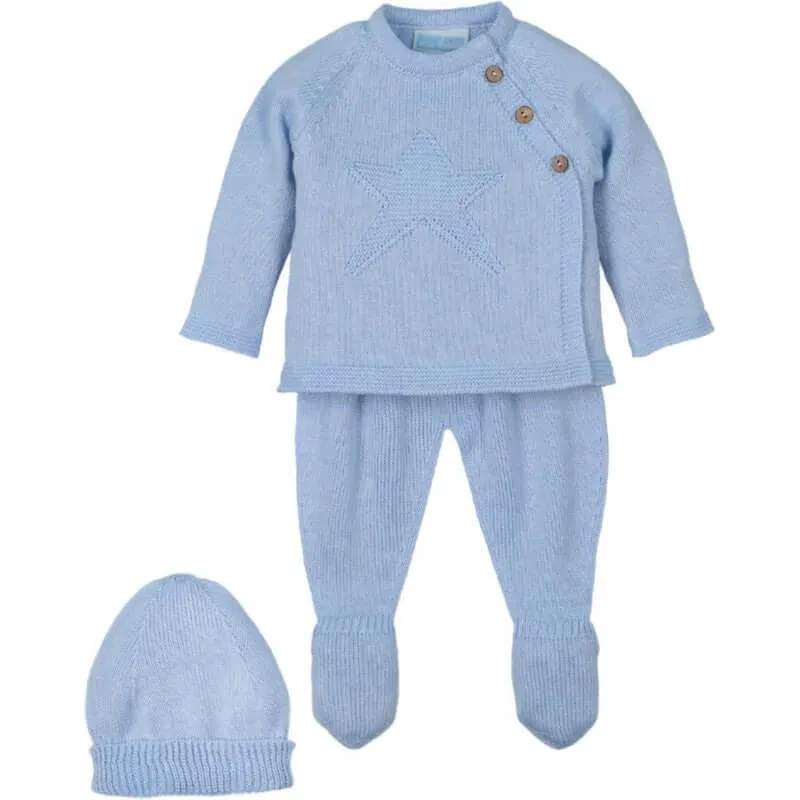 Jungen Blaues 3-teiliges Set mit Hut
