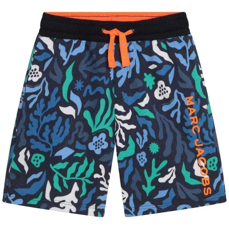 Jungen Blaue Algen-Print Shorts