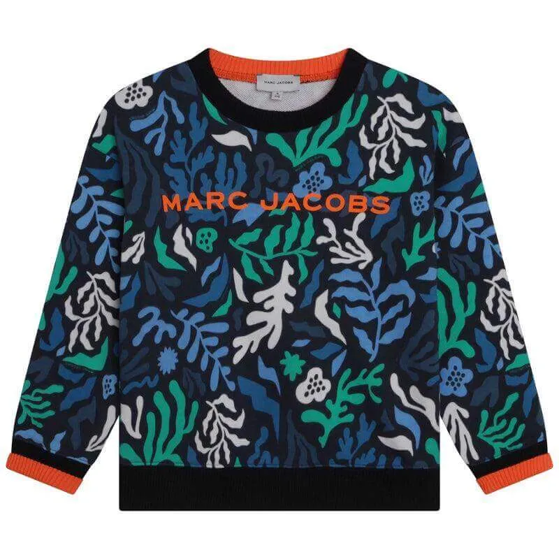 Jungen Sweatshirt mit Blaualgen-Print
