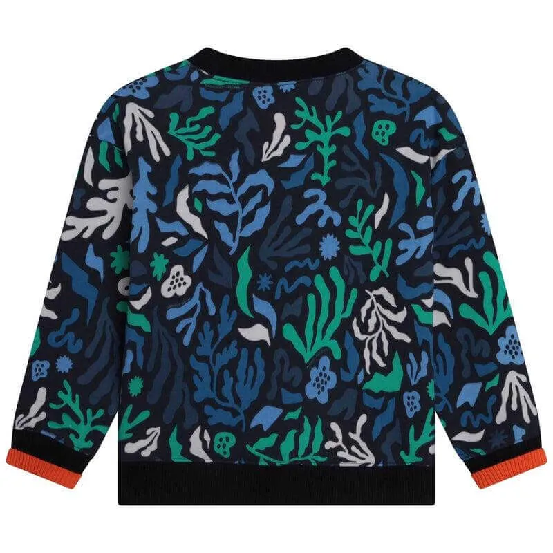 Jungen Sweatshirt mit Blaualgen-Print