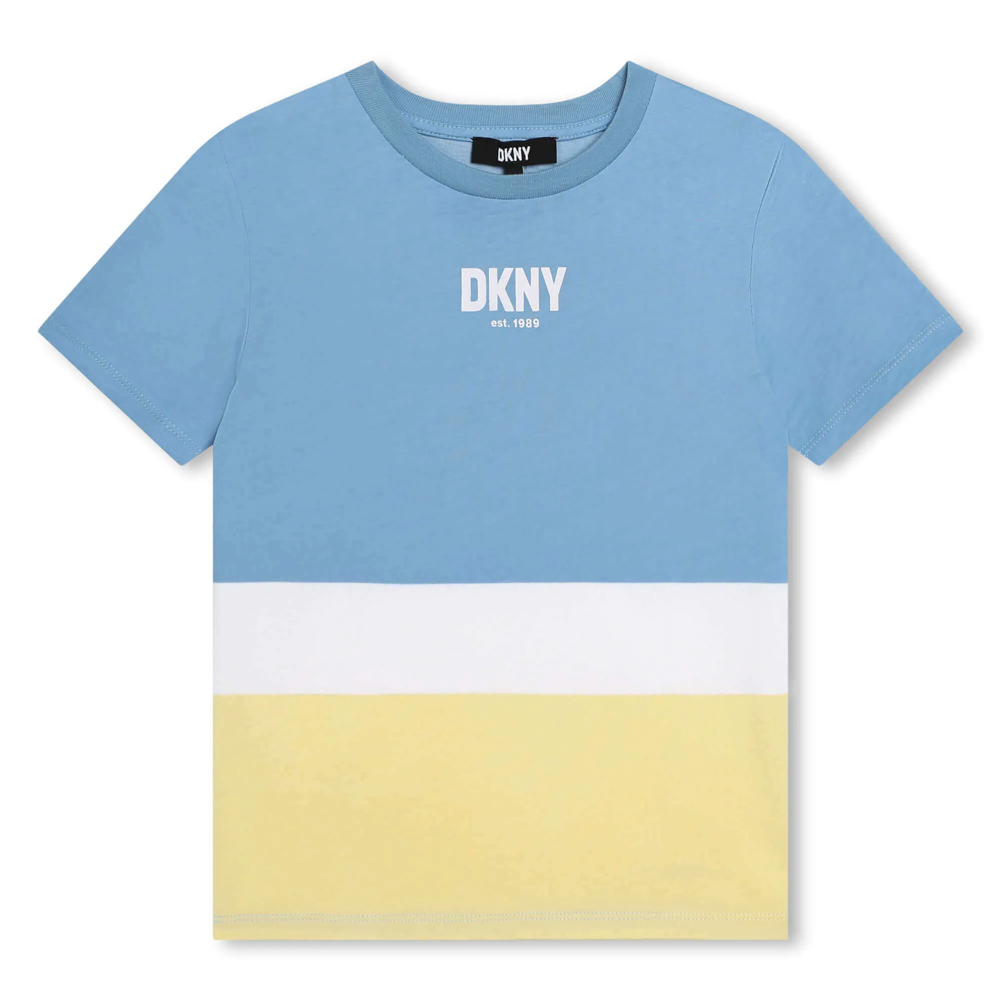 Jungen Blau & Zitrone Block T-Shirt