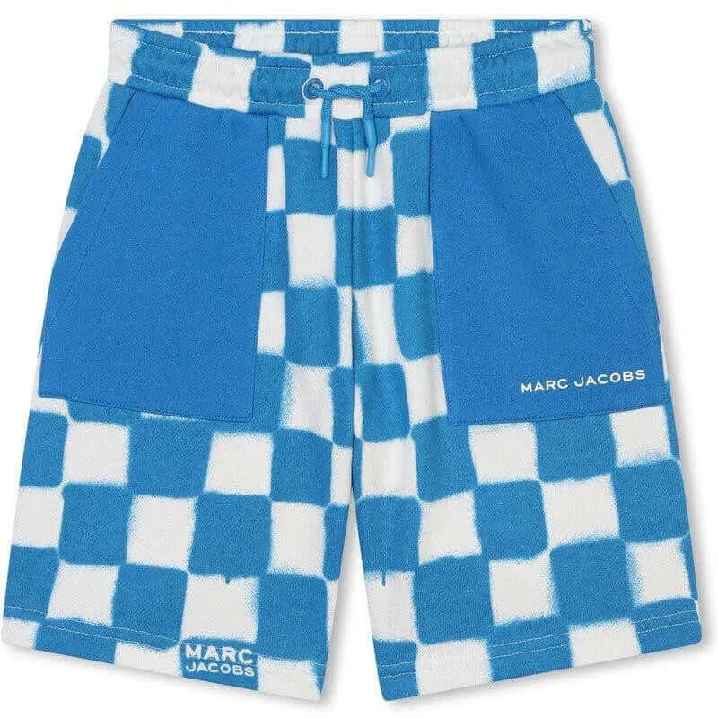 Jungen Kurze Hose in Blau & Weiß kariert