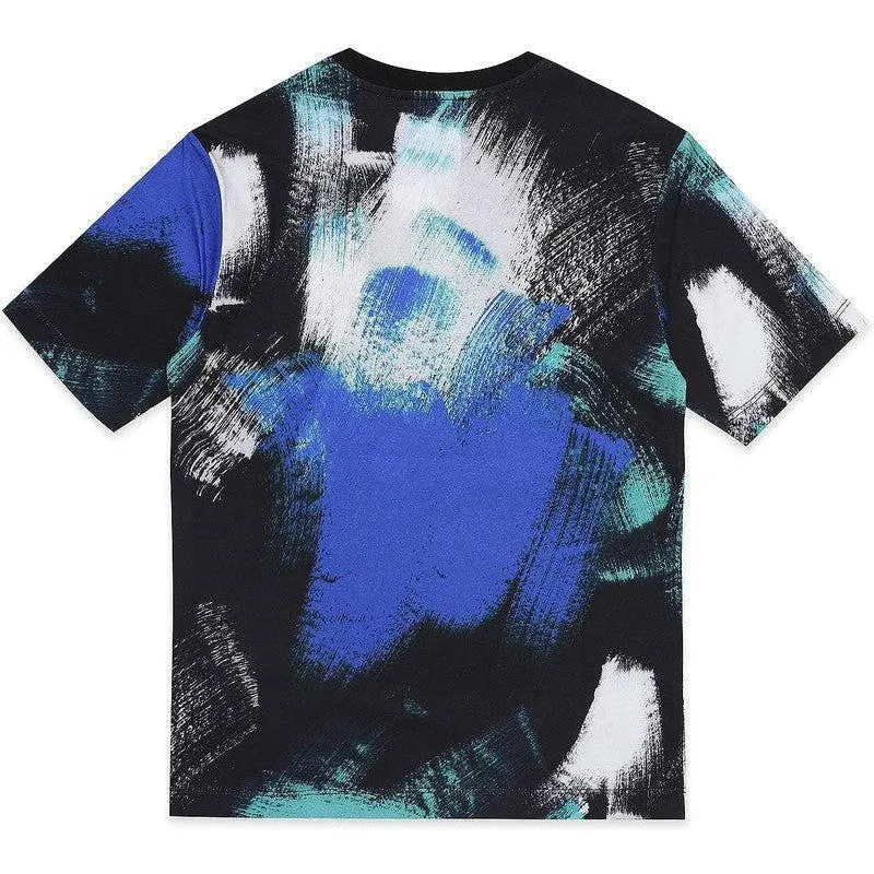 Jungen T-Shirt mit blauen Pinselstrichen