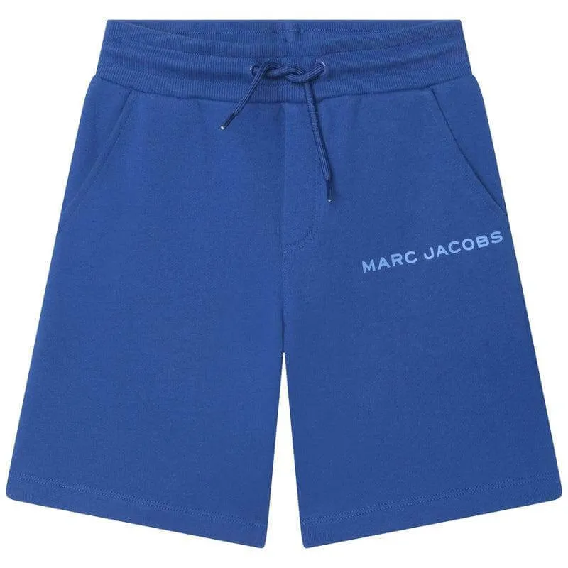 Jungen Blaue Baumwoll-Logo Shorts