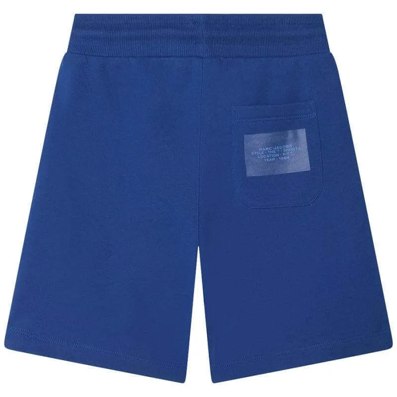 Jungen Blaue Baumwoll-Logo Shorts