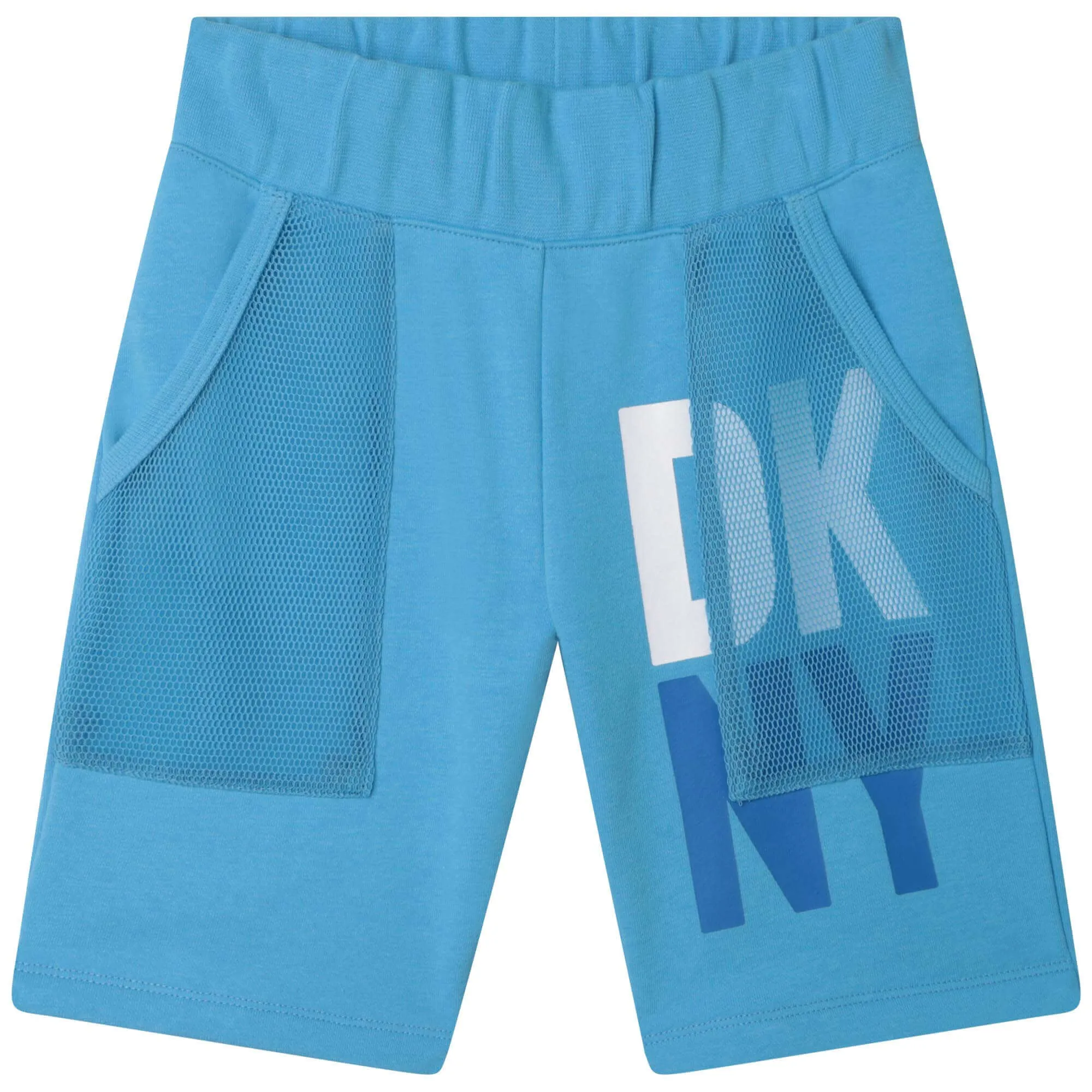 Jungen Blaue Baumwoll-Logo Shorts