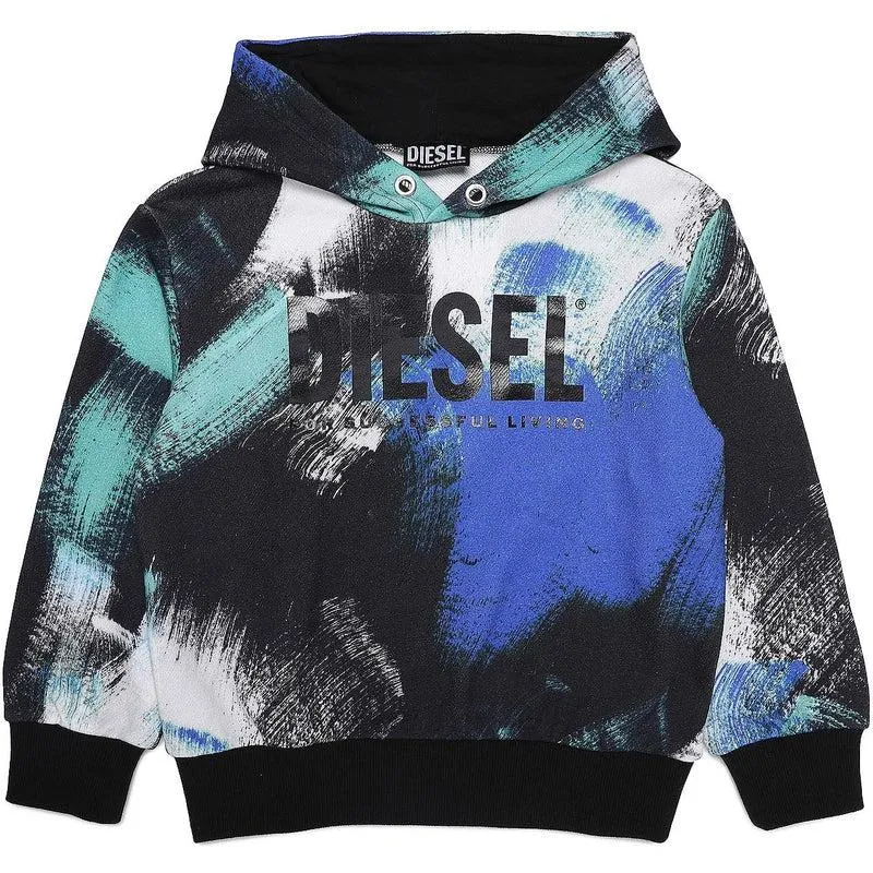 Jungen Blau Druck Sweatshirt