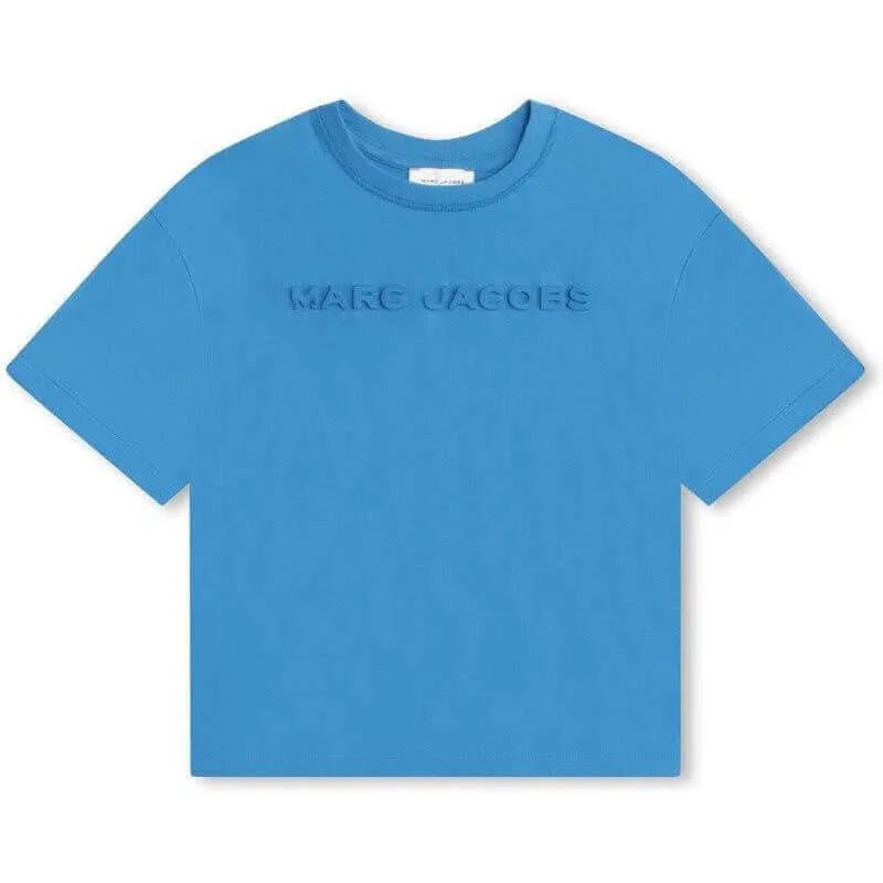 Jungen Blaues Geprägtes Kurzarm T-Shirt