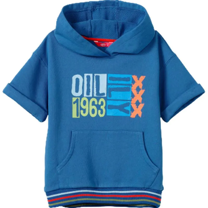 Jungen Blauer Hoodie Pullover mit Kapuze