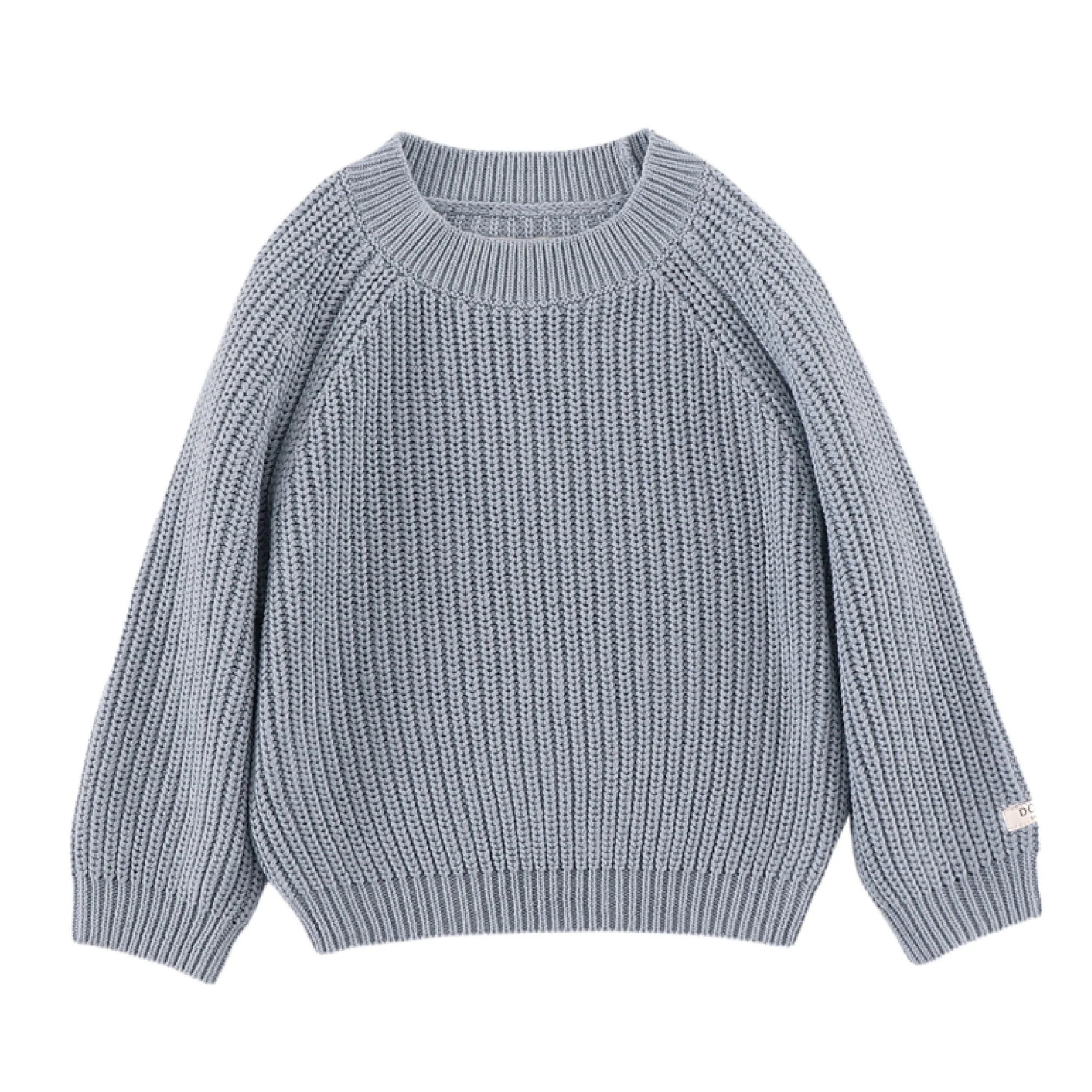 Jungen Blauer Gestrickter Jade-Pullover