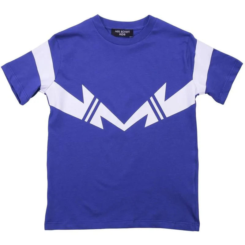 Jungen Blau Blitz T-Shirt