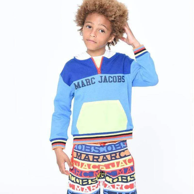 Jungen Blau Logo Kapuzenpullover