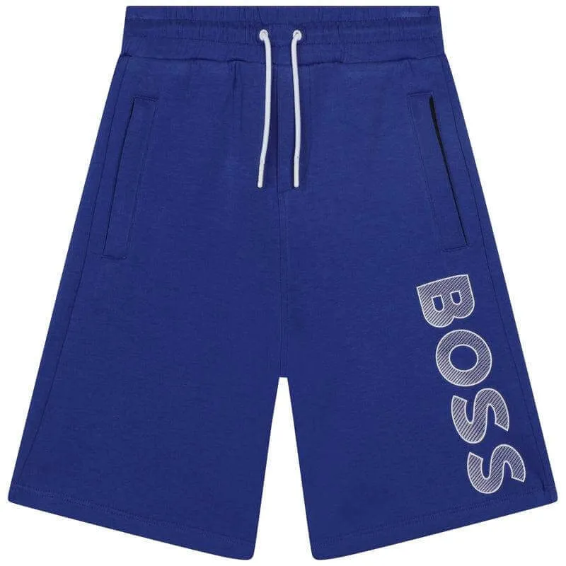 Jungen Blaue Logo-Bedruckte Shorts