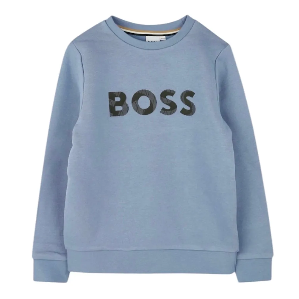 Jungen Sweatshirt mit blauem Logo