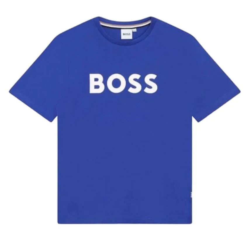 Jungen Blaues Logo T-Shirt