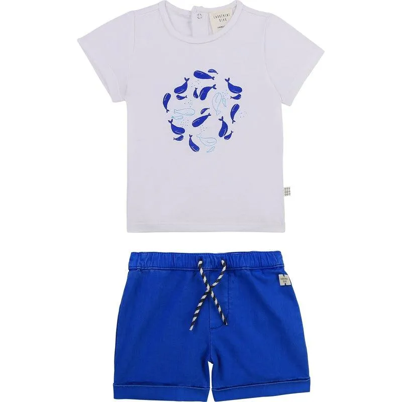 Jungen Blaues Kurzarm-Set
