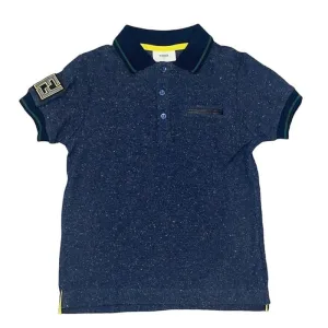 Boys Blue Speckle Polo