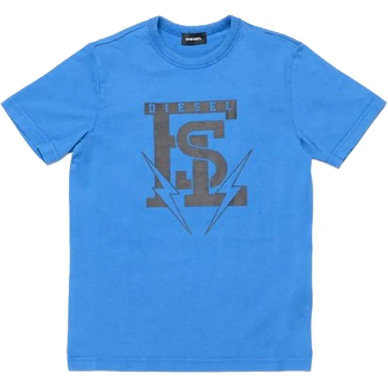 Jungen Blaues T-Shirt Mit FSL-Druck