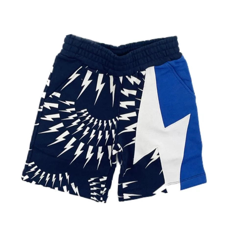 Jungen Blue Thunderbolt Trikot Shorts