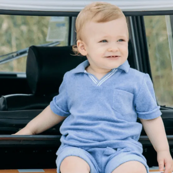 Jungen-Blau-Frottee-Set