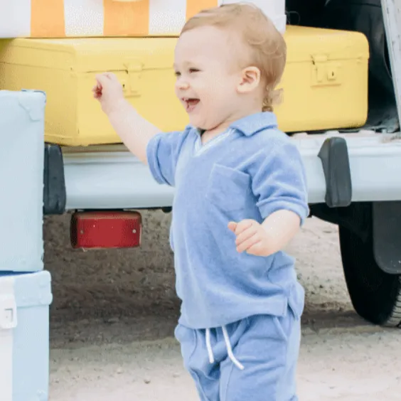 Jungen-Blau-Frottee-Set