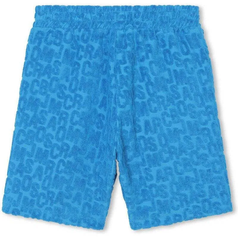 Jungen Blaue Frottee-Shorts