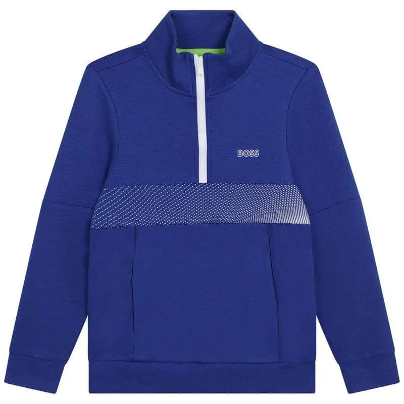 Jungen Blauer Reißverschluss-Pullover