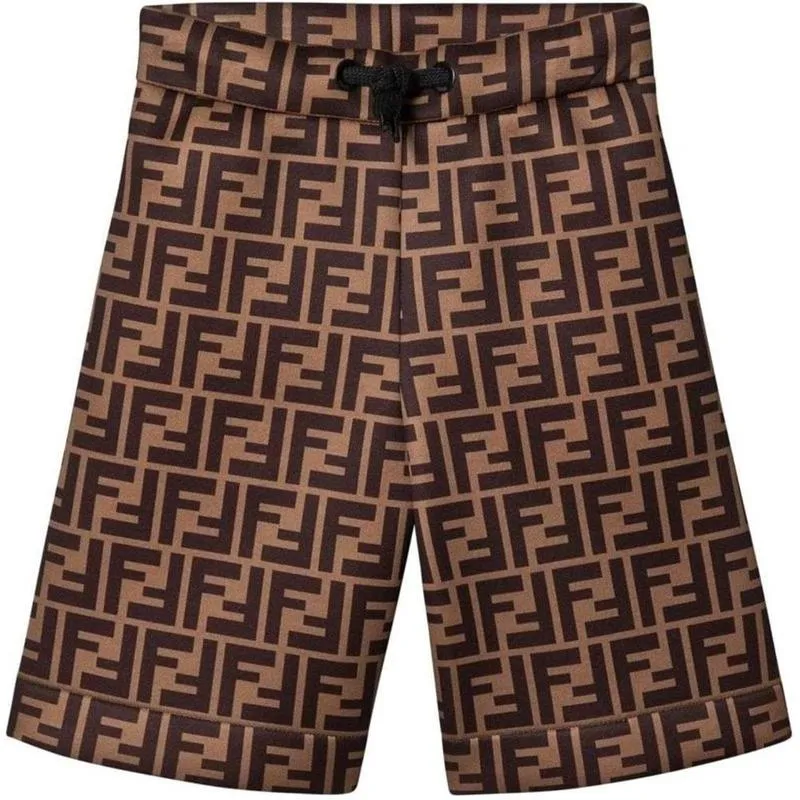 Jungen Braune 'FF' Logo Shorts