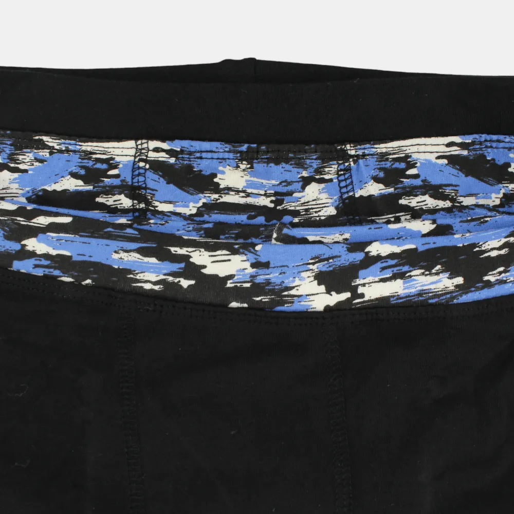 Baumwoll-Boxershorts für Jungen – Schwarz & Blau (2er Pack)