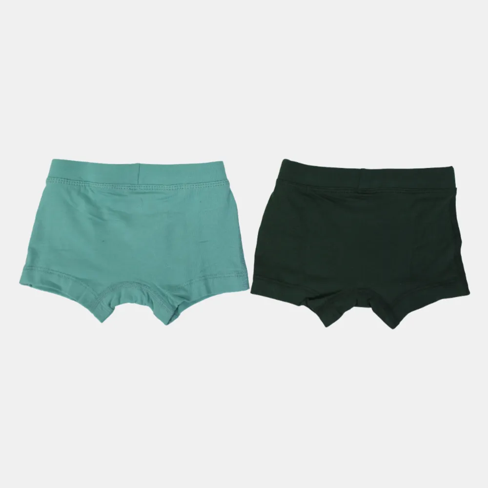 Baumwoll-Boxershorts für Jungen – Olive & Pistazie (2er Pack)