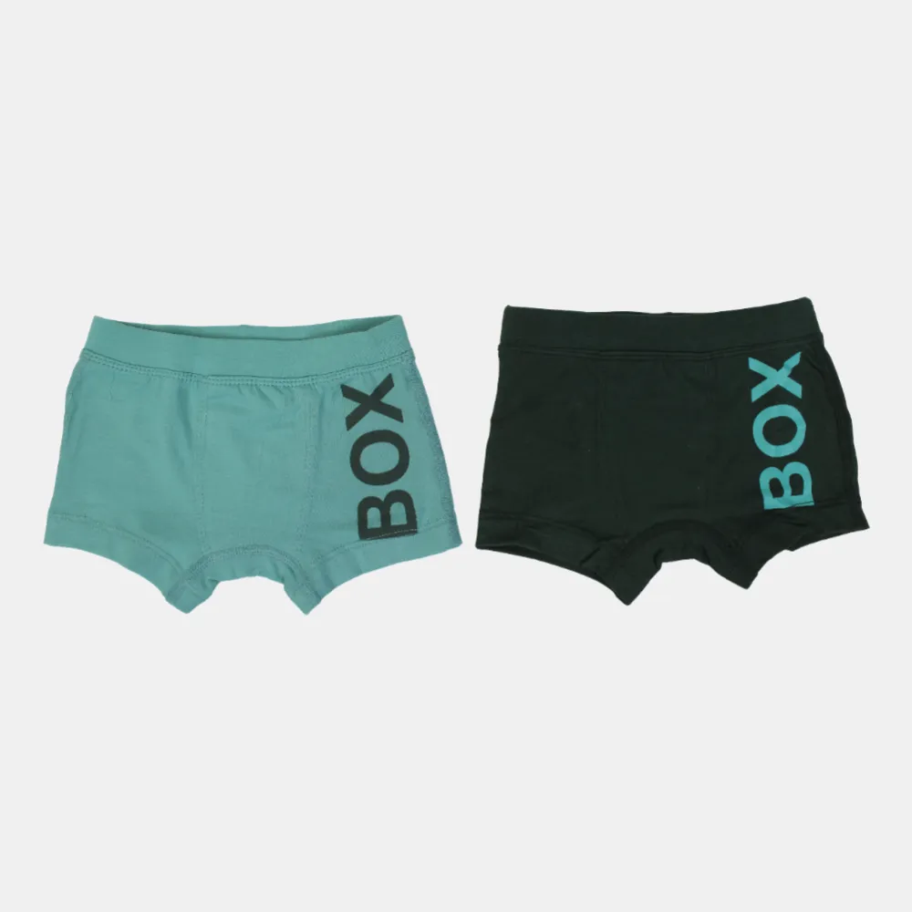 Baumwoll-Boxershorts für Jungen – Olive & Pistazie (2er Pack)