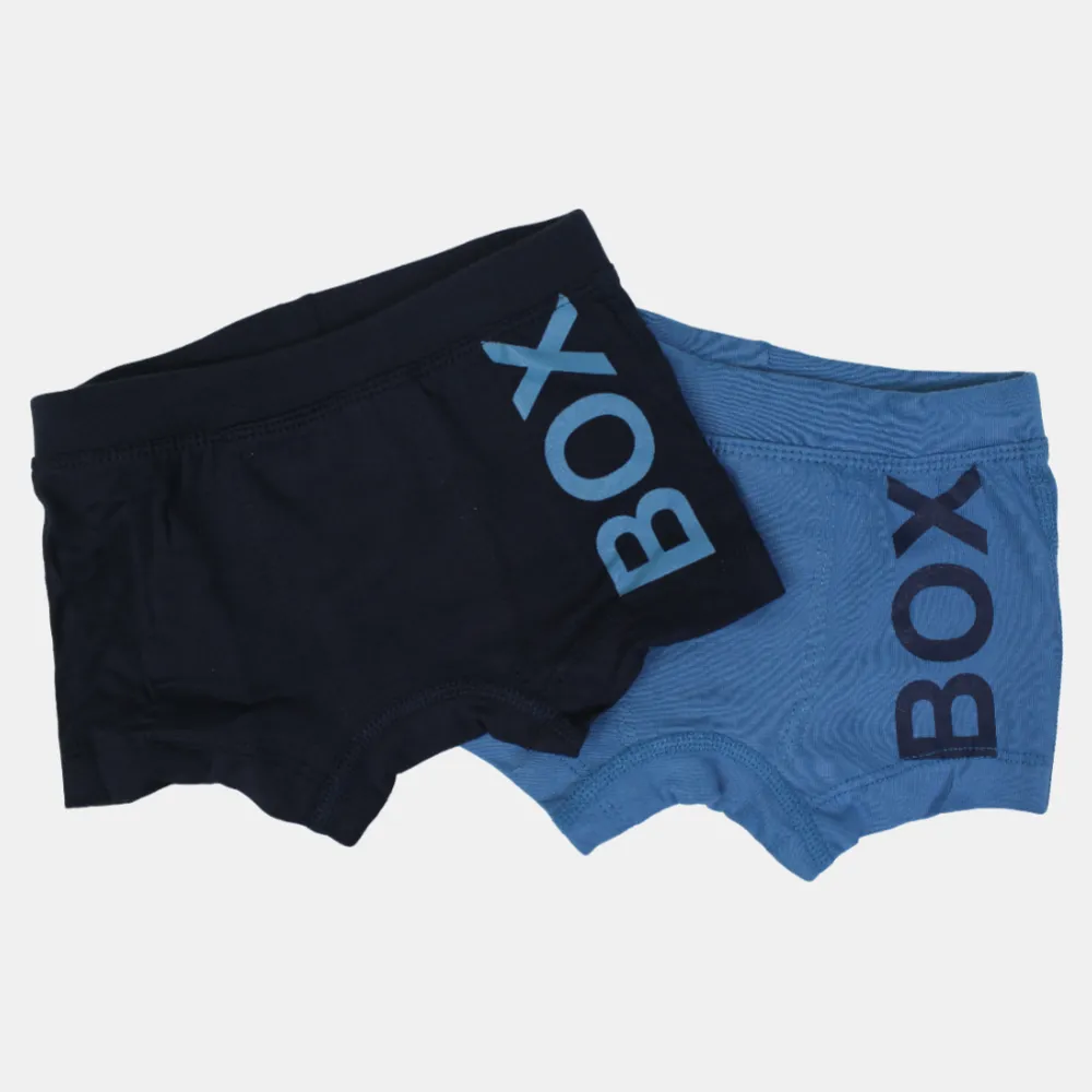 Baumwoll-Boxershorts für Jungen – Petrol & Navy (2er Pack)