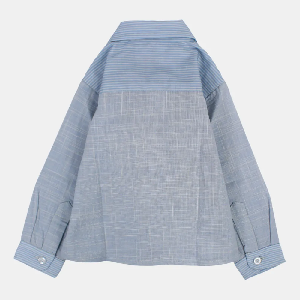 Jungen Baumwoll-Langarmhemd mit lustigen Farben