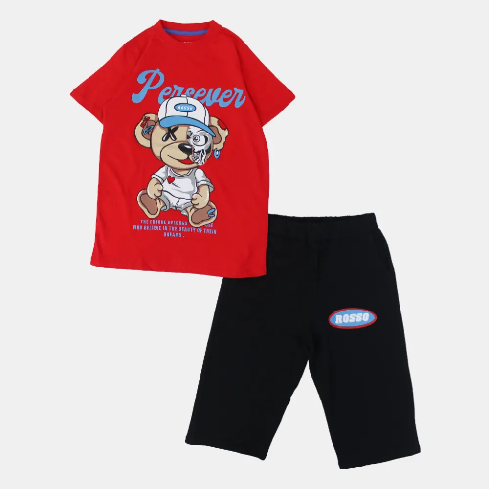 Baumwoll-Pyjama-Set für Jungen - Baseball-Hundemuster