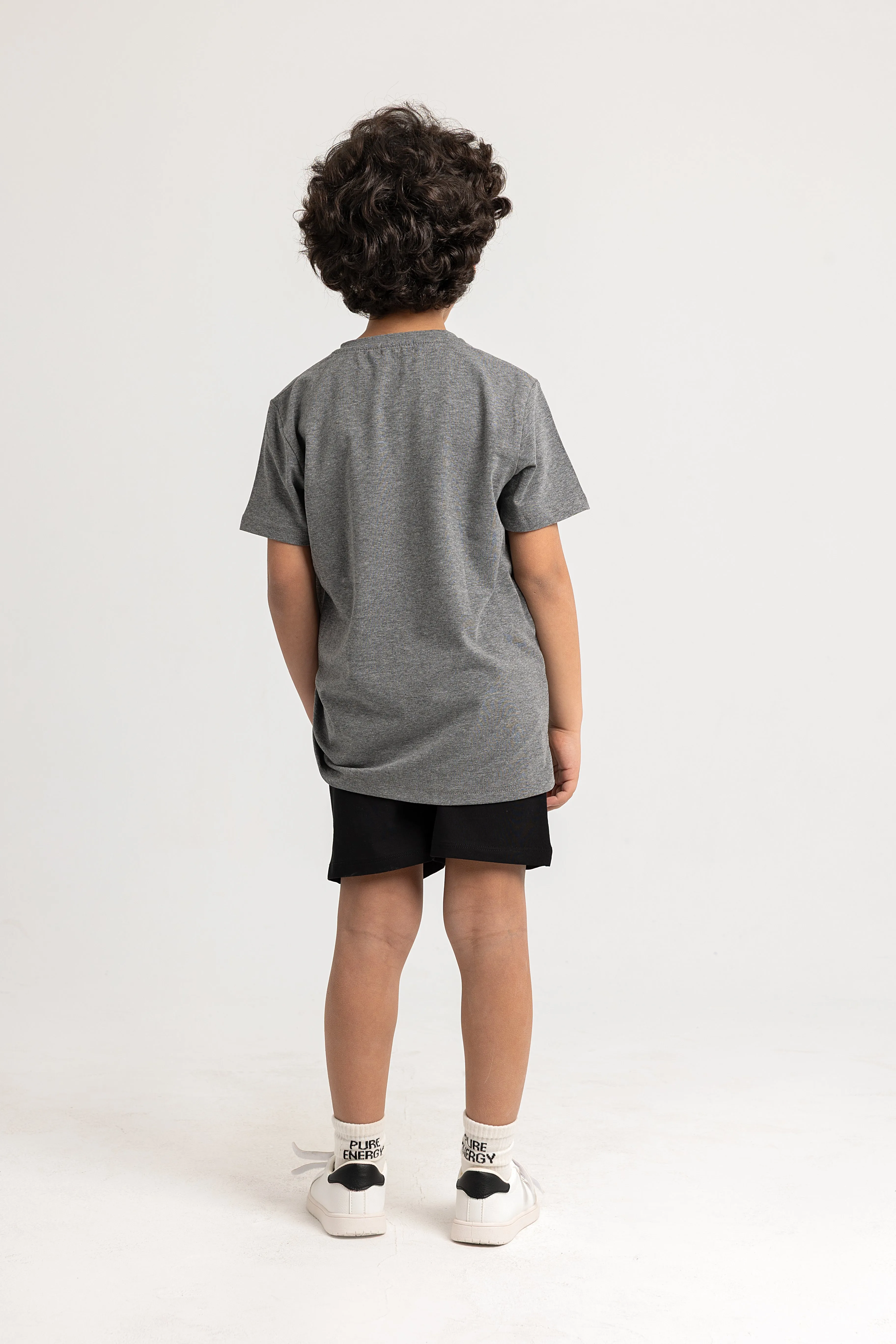 Baumwoll-Pyjama-Set für Jungen – Grau