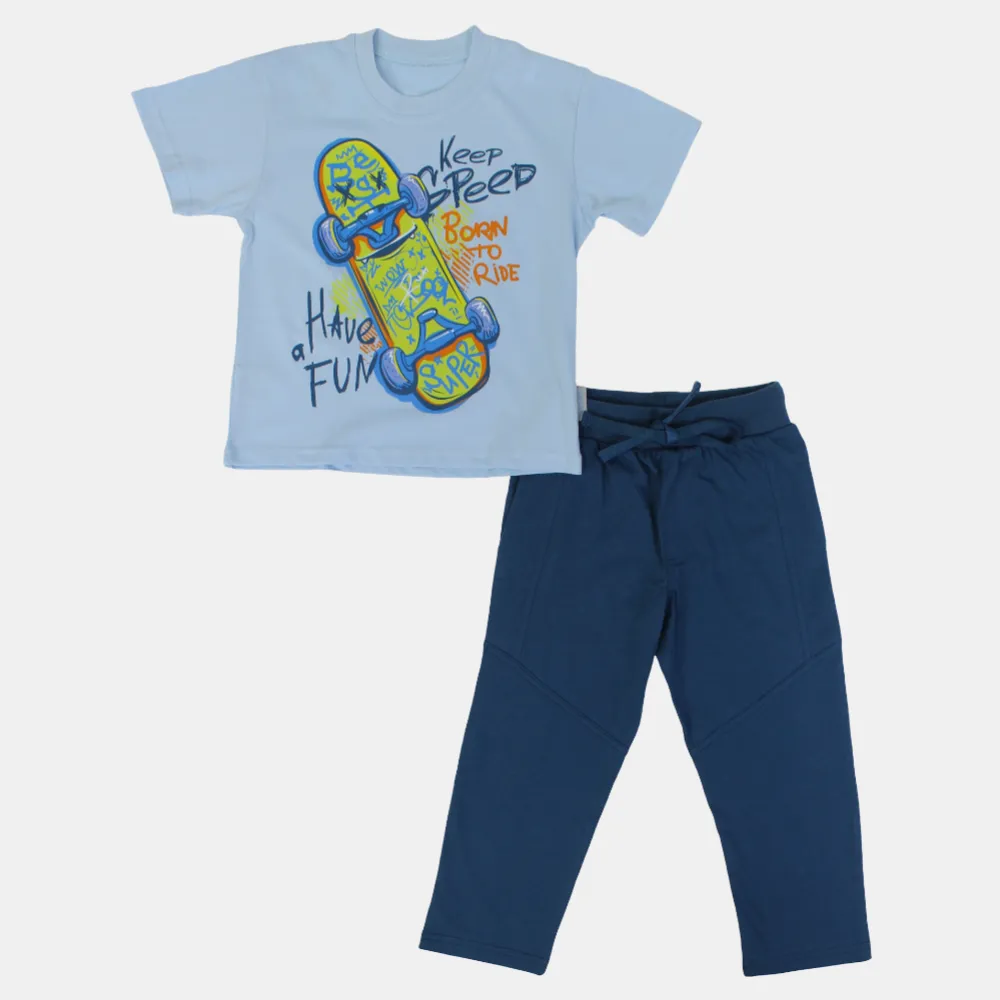 Baumwoll-Pyjama-Set für Jungen - Skating-Design