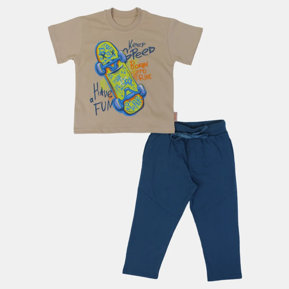 Baumwoll-Pyjama-Set für Jungen - Skating-Design