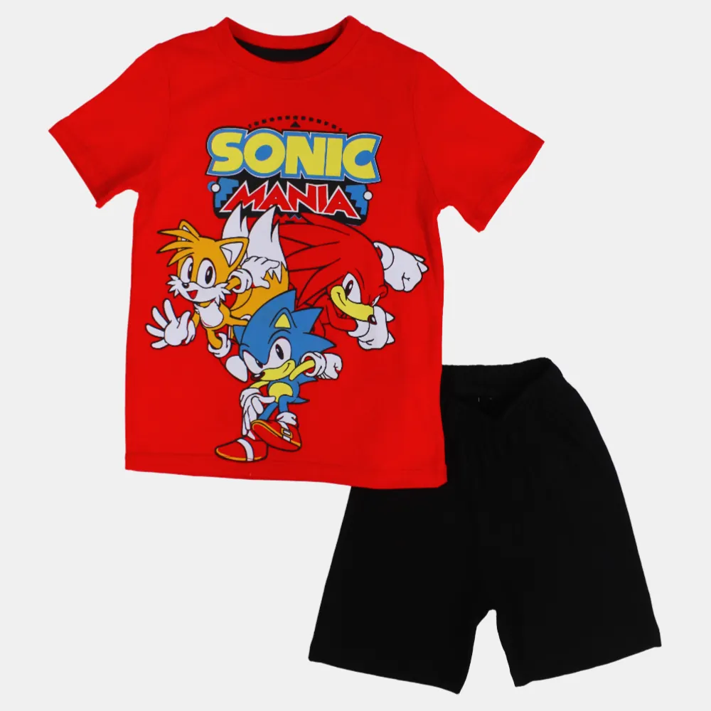 Baumwoll-Pyjama-Set für Jungen - Sonic Mania Design