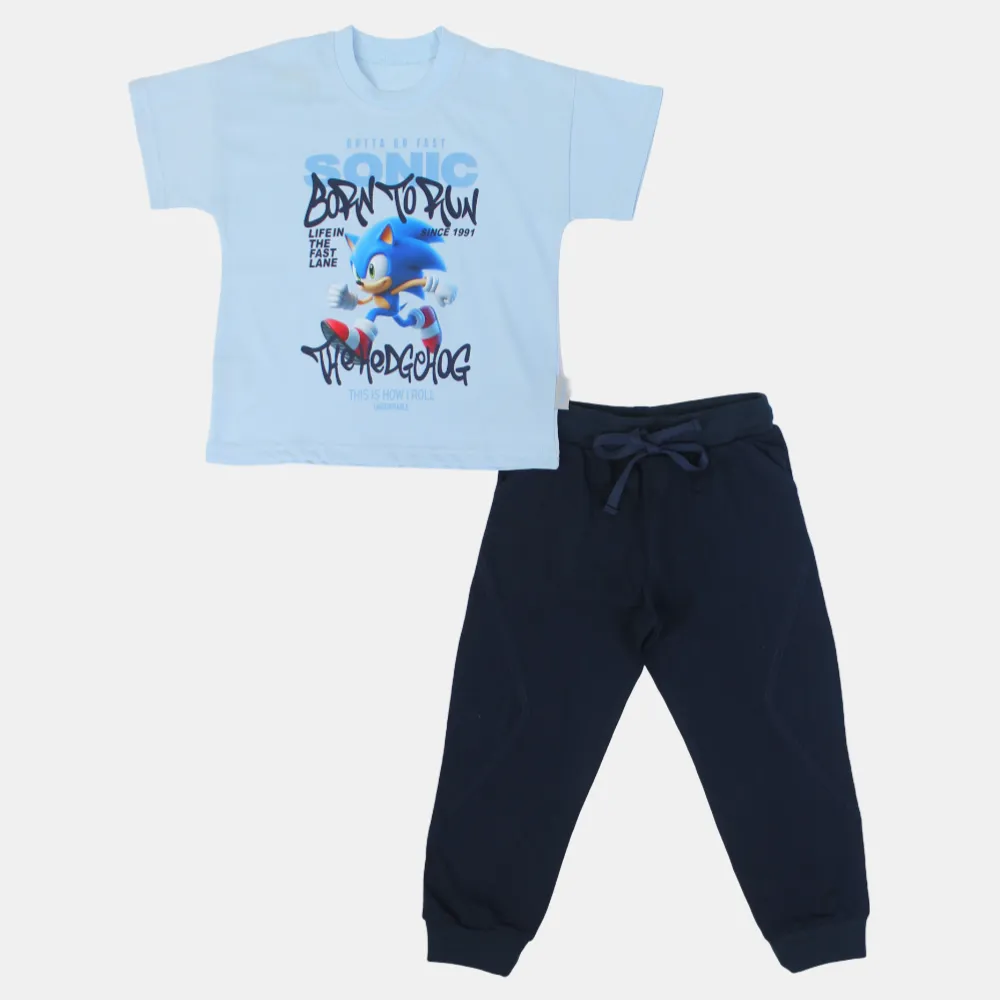Jungen Baumwoll-Pyjama-Set - Sonic the Hedgehog Druck