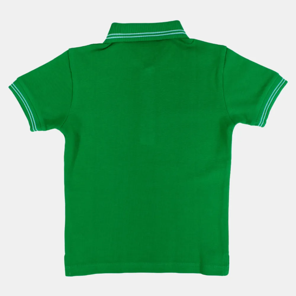 Jungen Baumwoll-Polohemd Uni