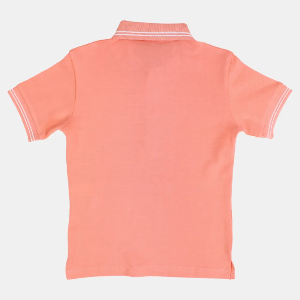 Jungen Baumwoll-Polohemd Uni