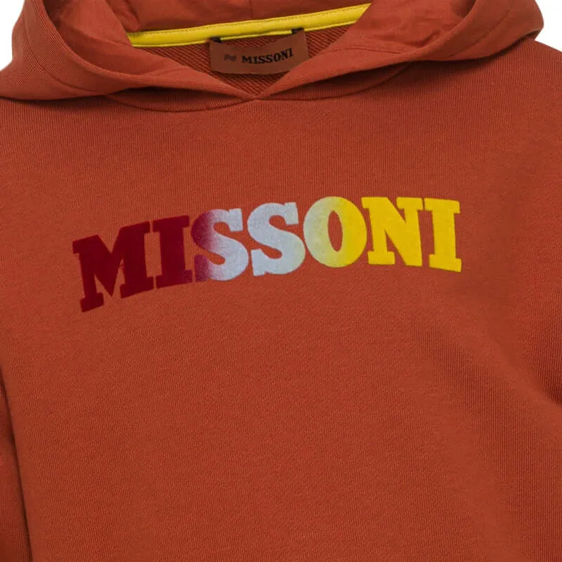 Jungen Baumwoll-Pullover mit Rost-Logo und Kapuze