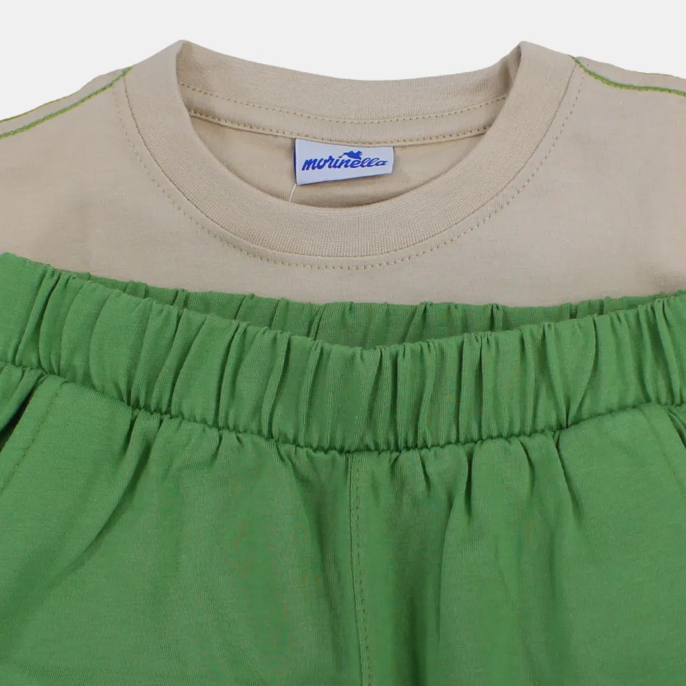 Jungen Baumwoll-Pyjama-Set mit kurzen Ärmeln - 