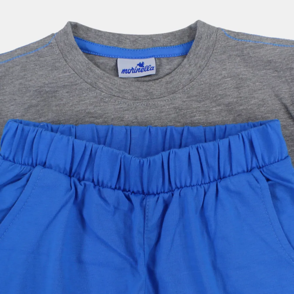 Jungen Baumwoll-Pyjama-Set mit kurzen Ärmeln - 