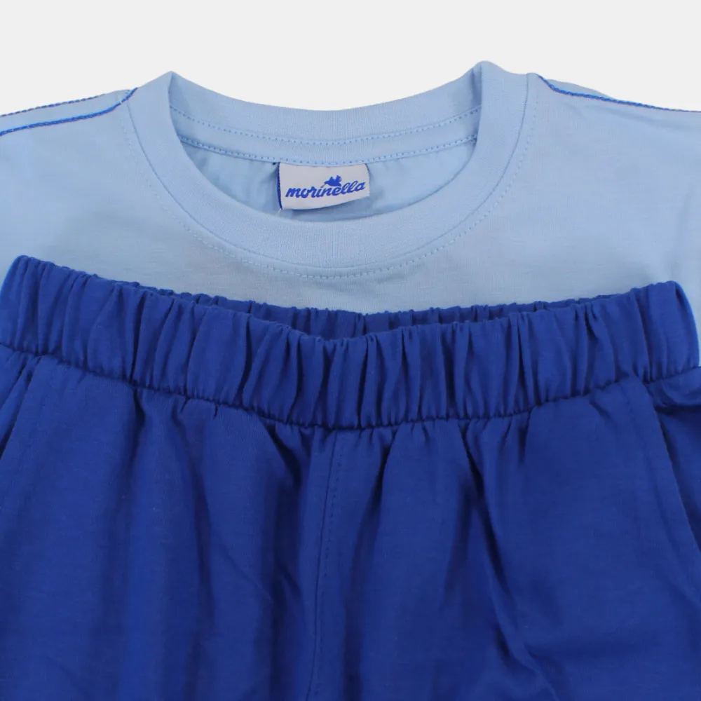 Jungen Baumwoll-Pyjama-Set mit kurzen Ärmeln - 
