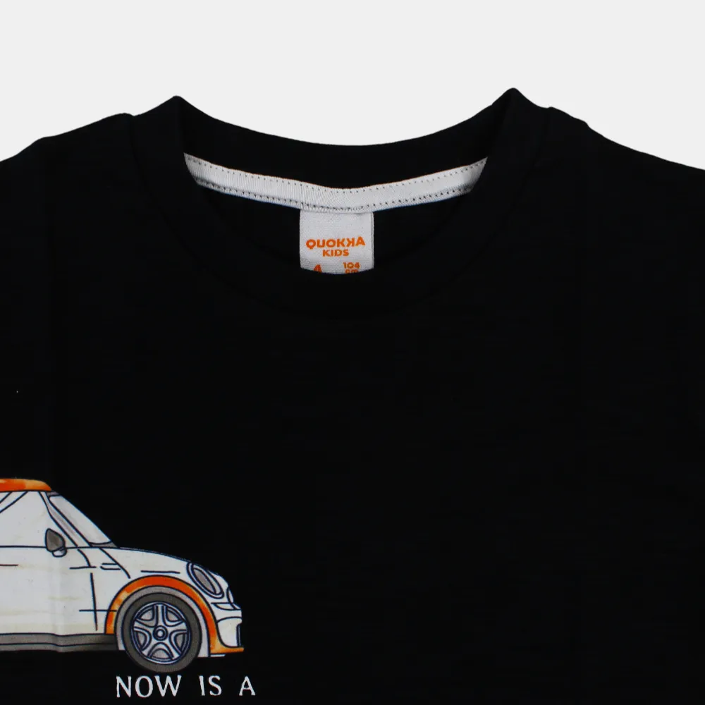 Jungen Baumwoll T-Shirt mit kurzen Ärmeln und Autodesign