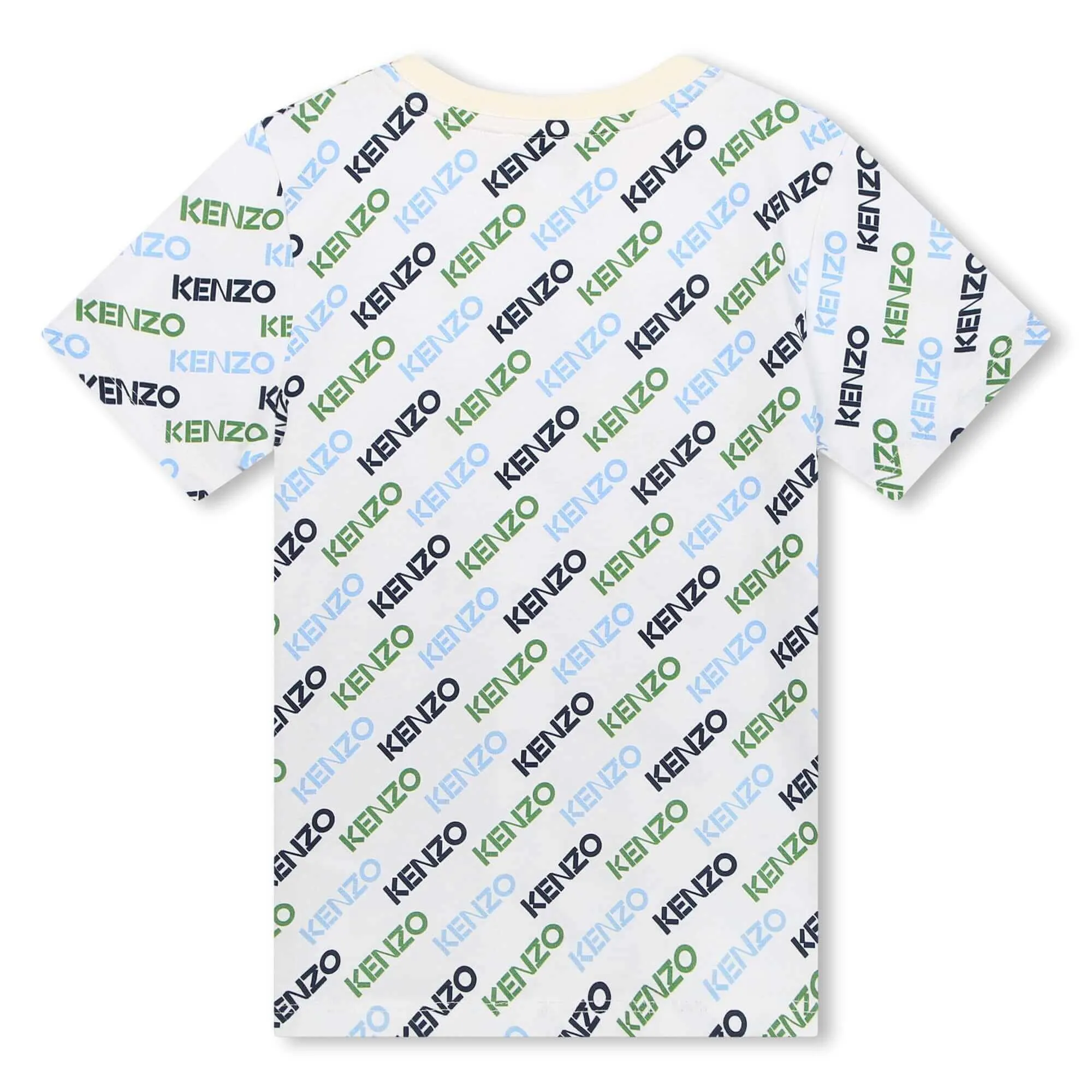Jungen Creme All Over Logo Print T-Shirt